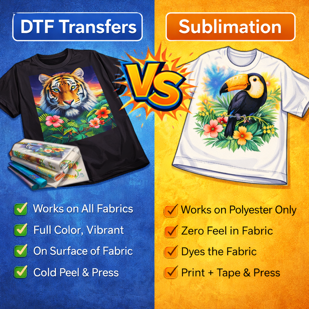 DTF Transfers vs. Sublimation: Which Method Works Best for You?