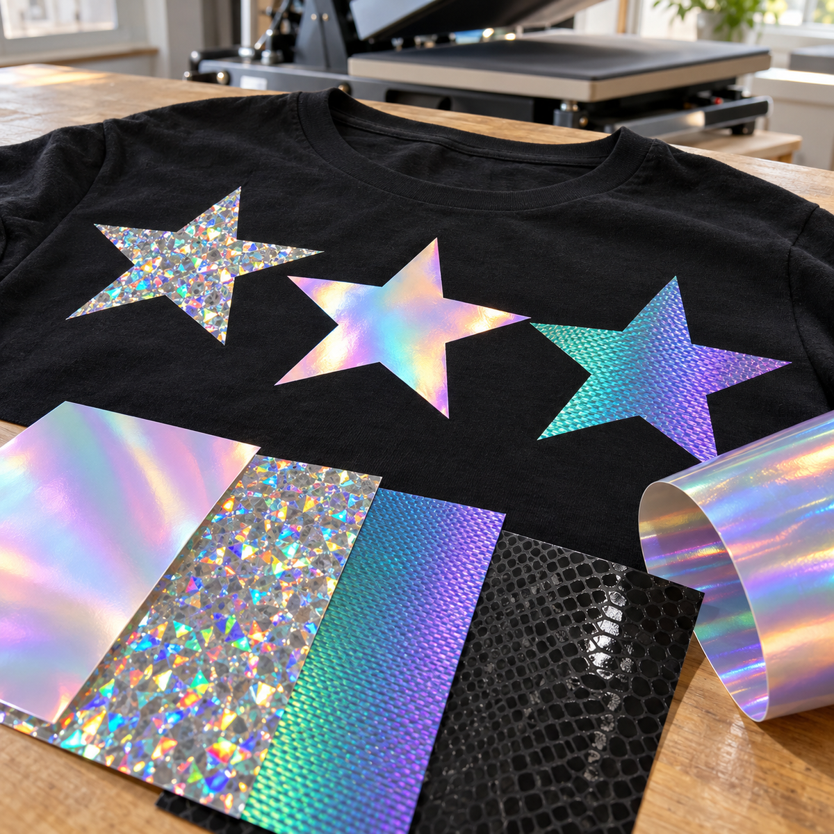 Holographic, Pearl, and Aurora HTV: A Guide to Color-Shifting Vinyl