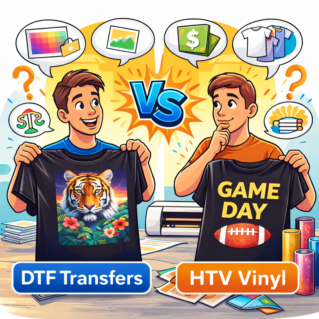 How to Choose Between DTF Transfers and HTV for Your Next Project