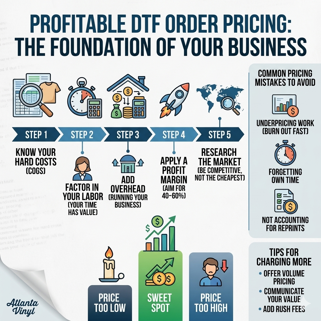 How to Price Your Custom DTF Transfer Orders for Profit