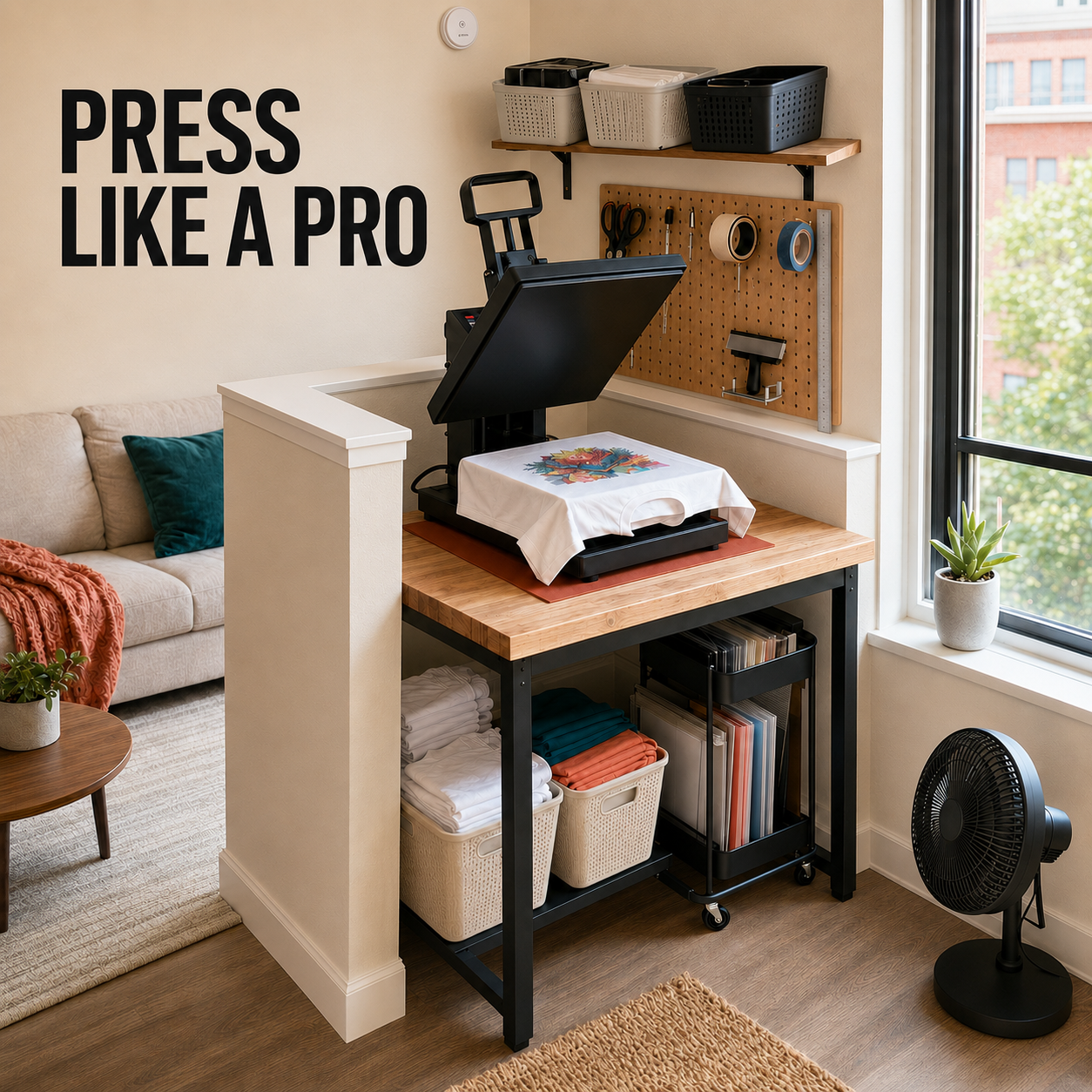 How to Set Up a Heat Press Station in a Small Space or Apartment