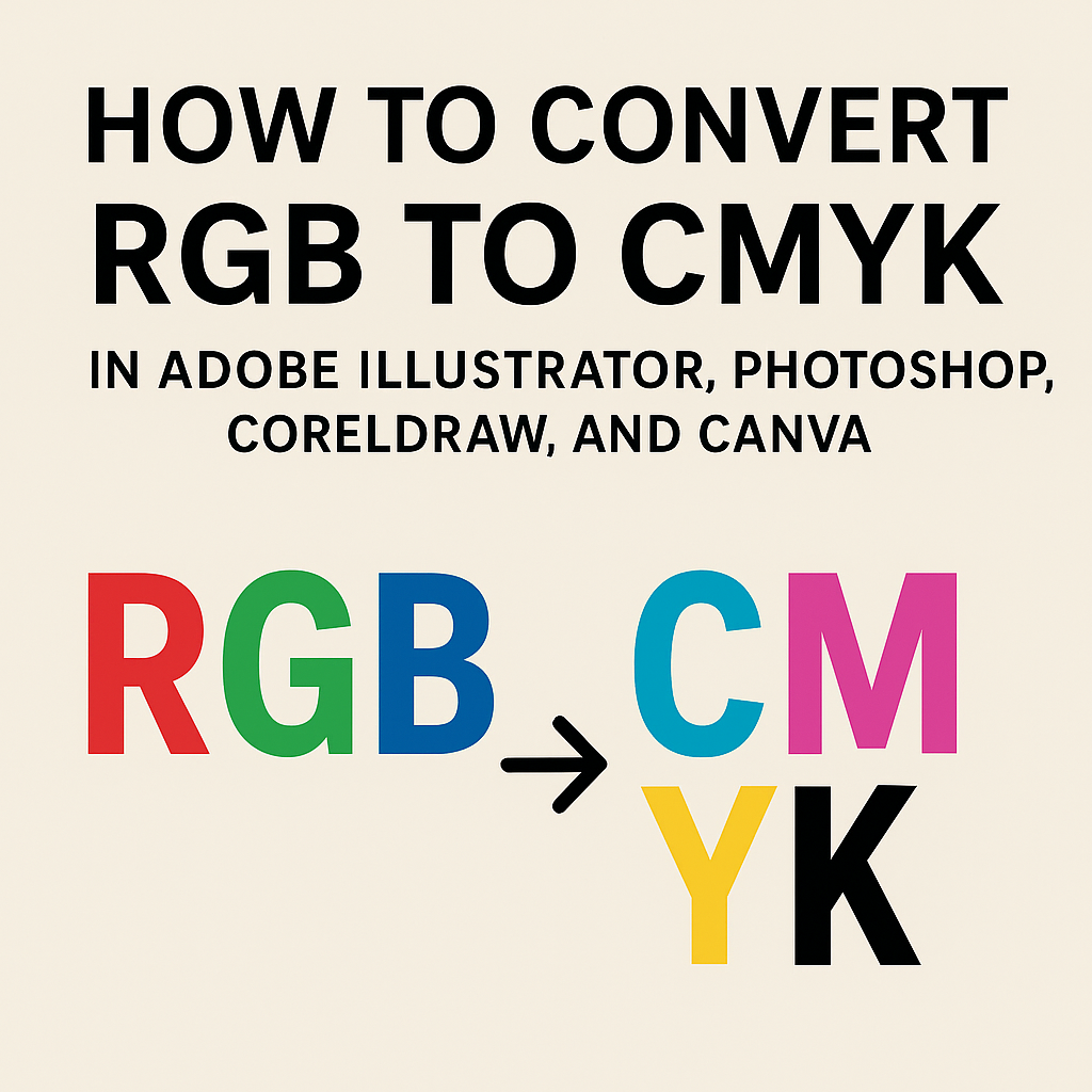 How to Convert RGB to CMYK in Adobe Illustrator, Photoshop, CorelDRAW, and Canva