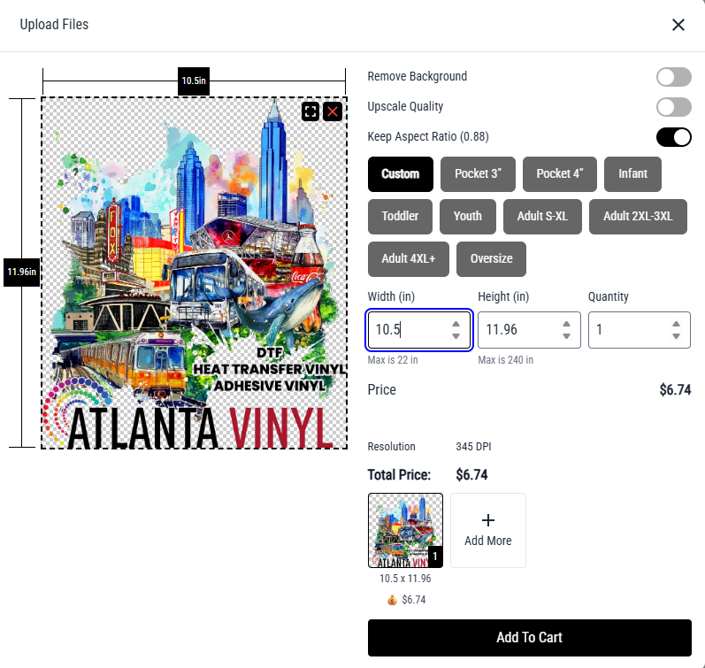 Simplify Your Custom Apparel Workflow with Atlanta Vinyl’s DTF Transfer Options