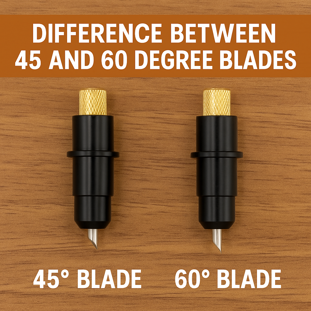 What Is the Difference Between 45 and 60 Degree Blades for Vinyl Cutters?