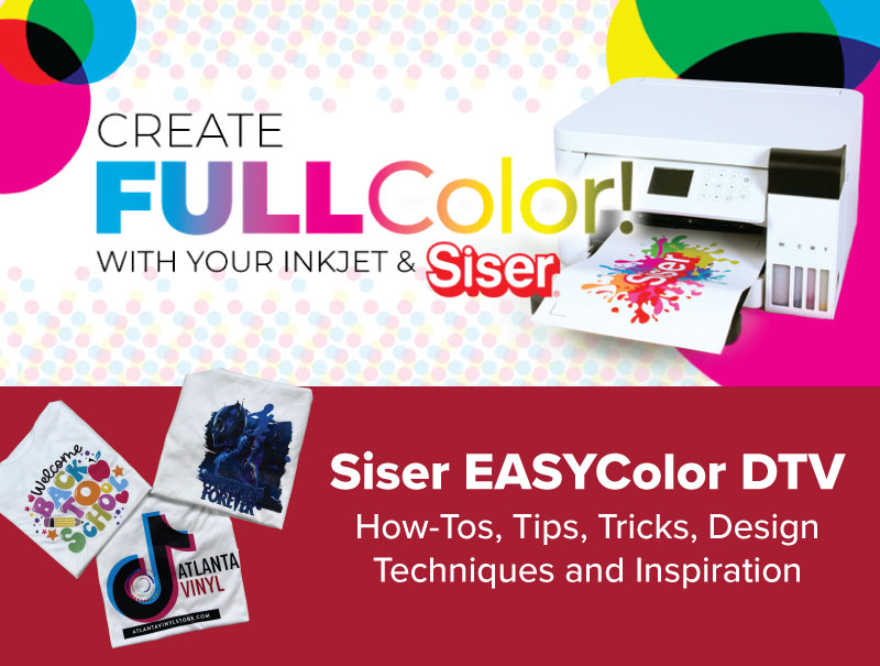 Siser EasyColor Direct to Vinyl Desktop Inkjet Printable Sheets