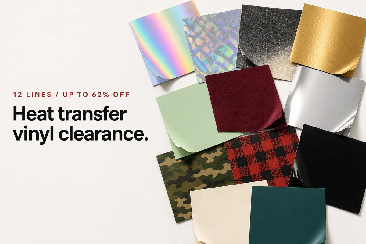 HTV Clearance: 12 Lines, Up to 62% Off