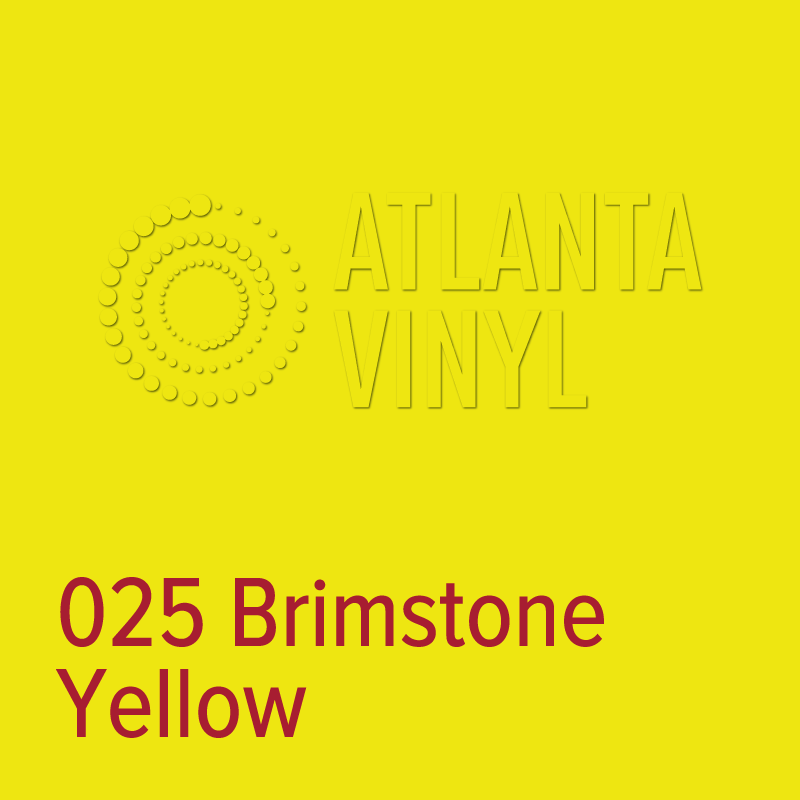 025 Brimstone Yellow Oracal 651 Permanent Vinyl (24" Roll)