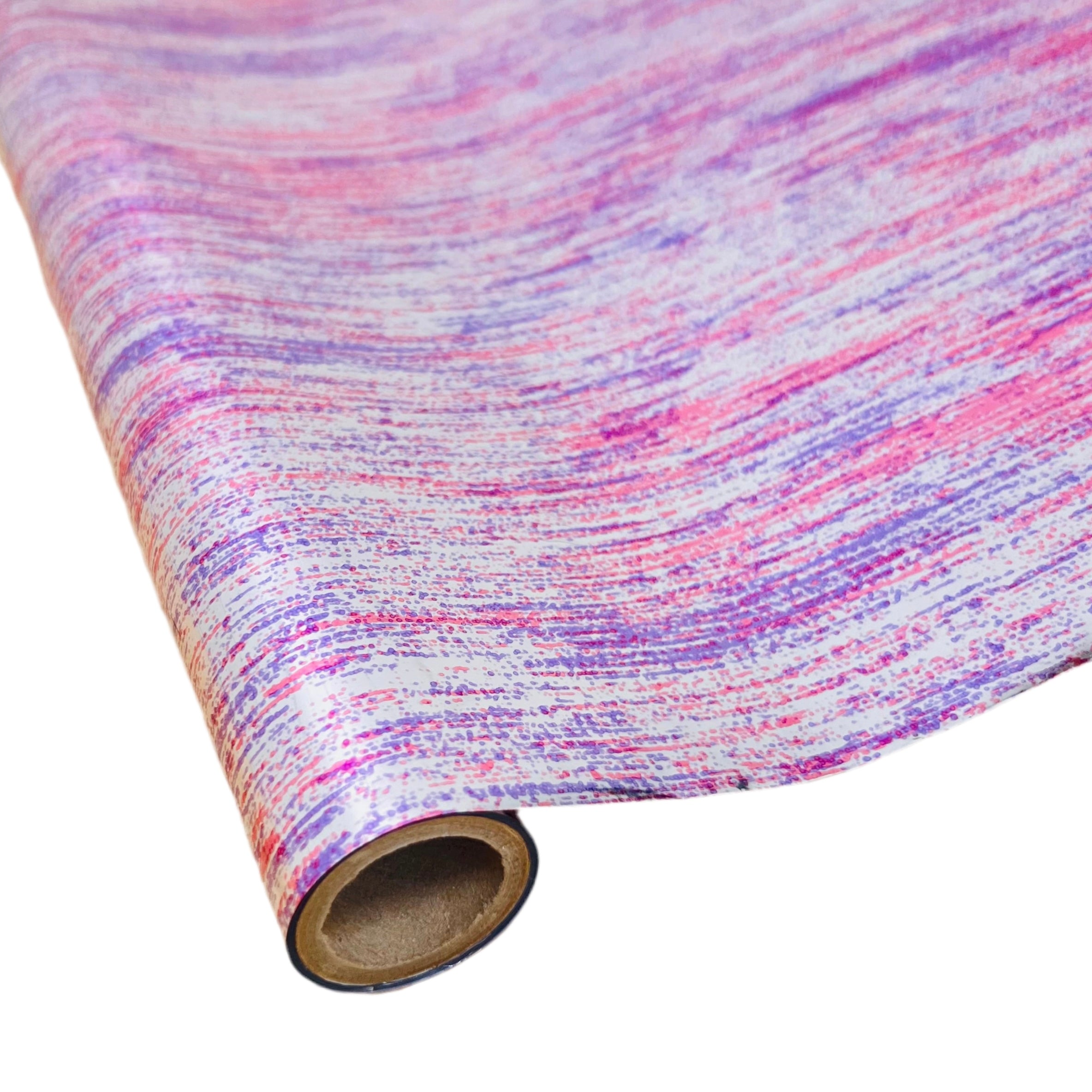 Foil - Pink Striations - 12" x 25 feet