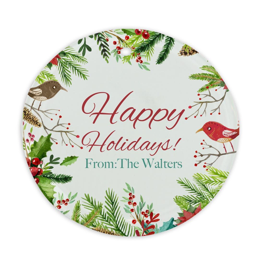 Glass Sublimation Holiday Ornament - 3.5" - 8/Pack