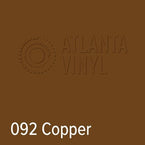 Vinilo permanente Oracal 651, color cobre metálico, 092 (rollo de 24")