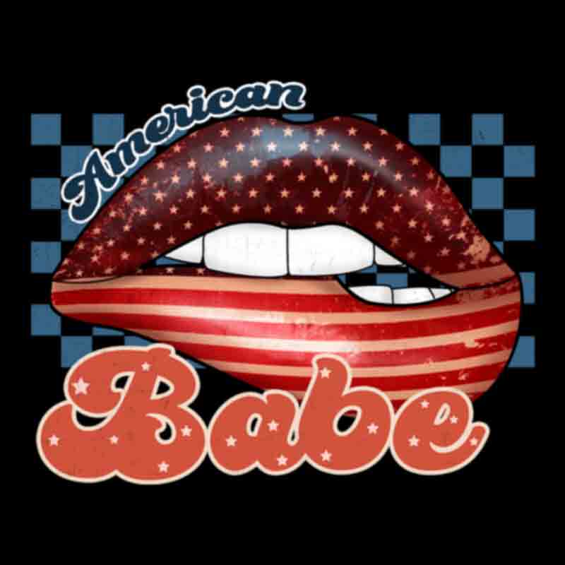 American Babe Lips Stars And Stripes (DTF Transfer)