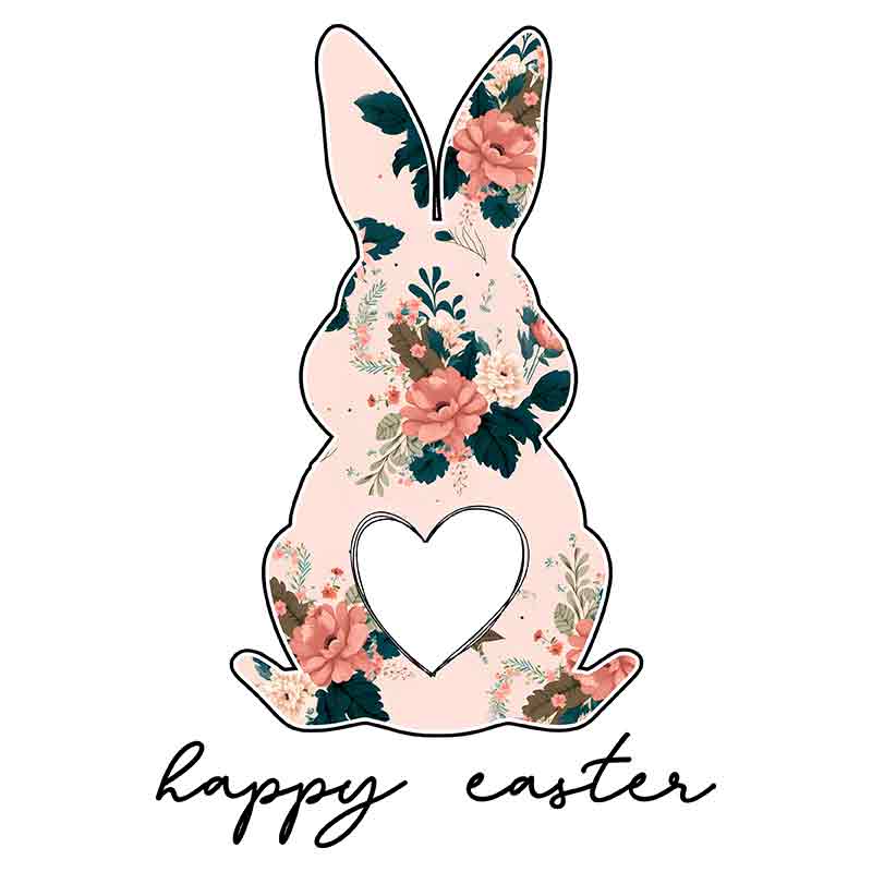 Happy Easter Bunny Heart (DTF Transfer)