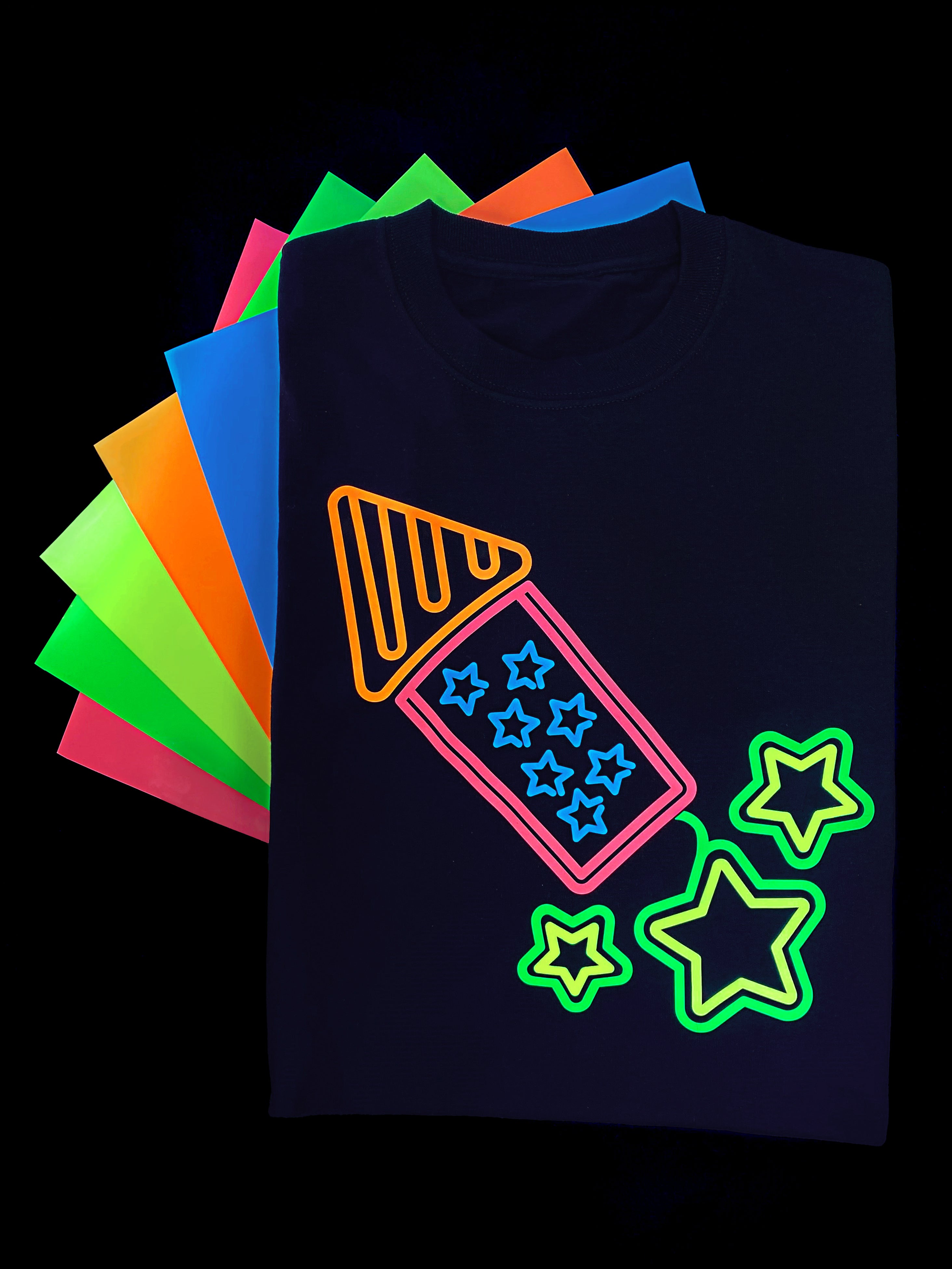 Vinilo de transferencia térmica Siser Easy Glow rosa neón de 12" (HTV)