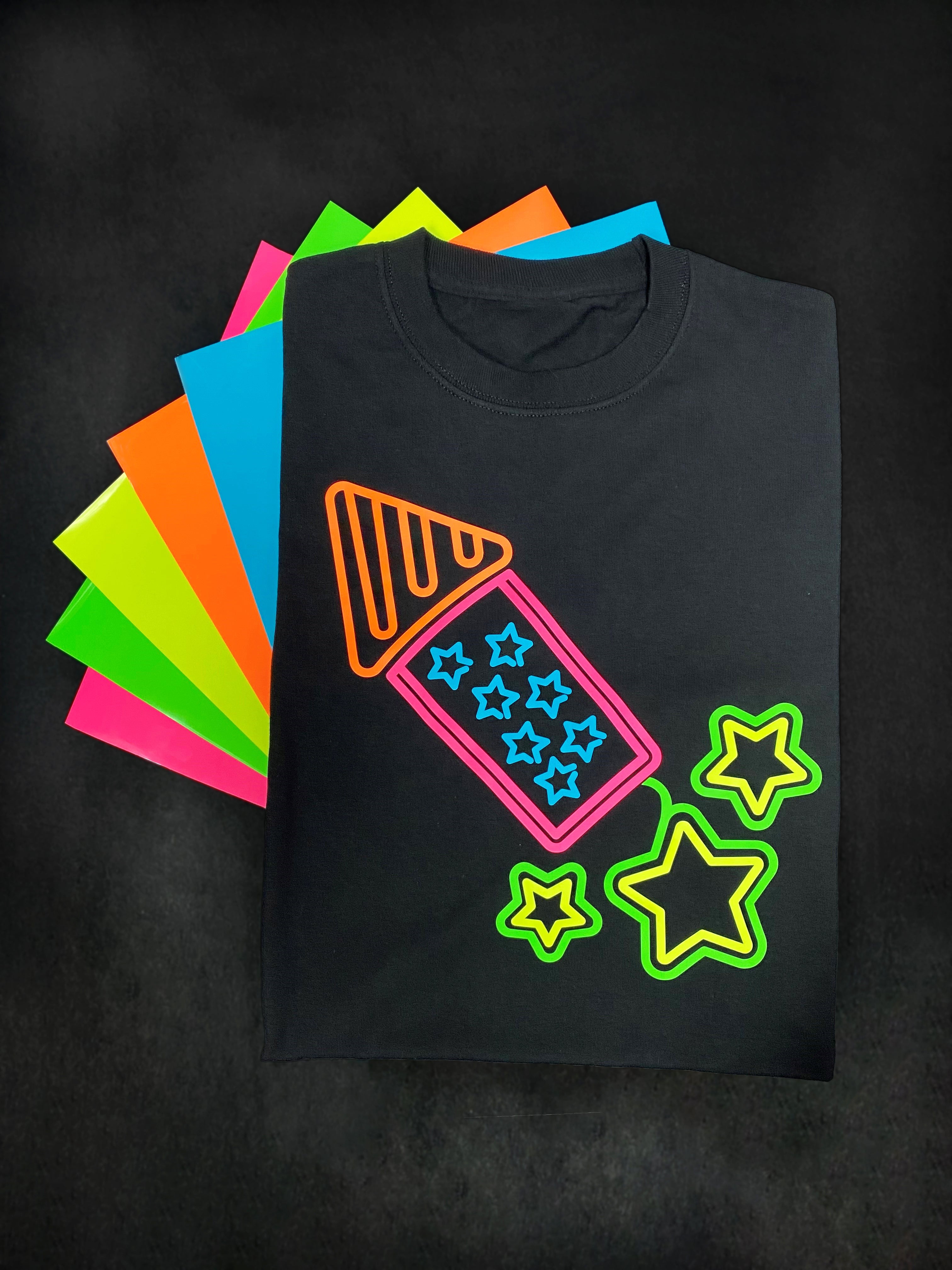 Vinilo de transferencia térmica Siser Easy Glow rosa neón de 12" (HTV)