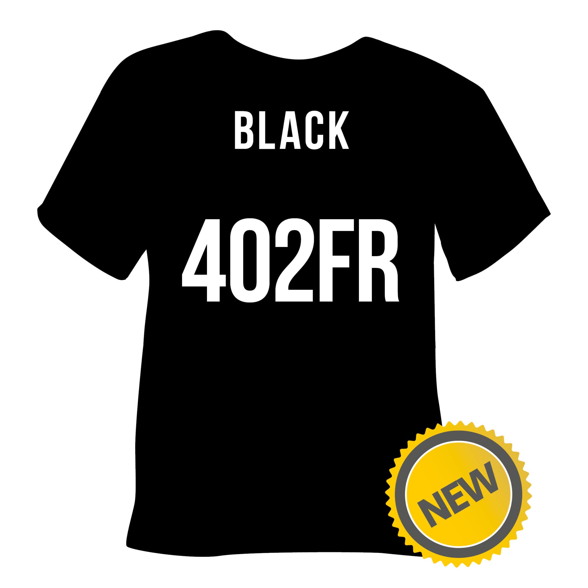 402FR Black POLI-FLEX® FLAME RETARDANT Heat Transfer Vinyl color swatch