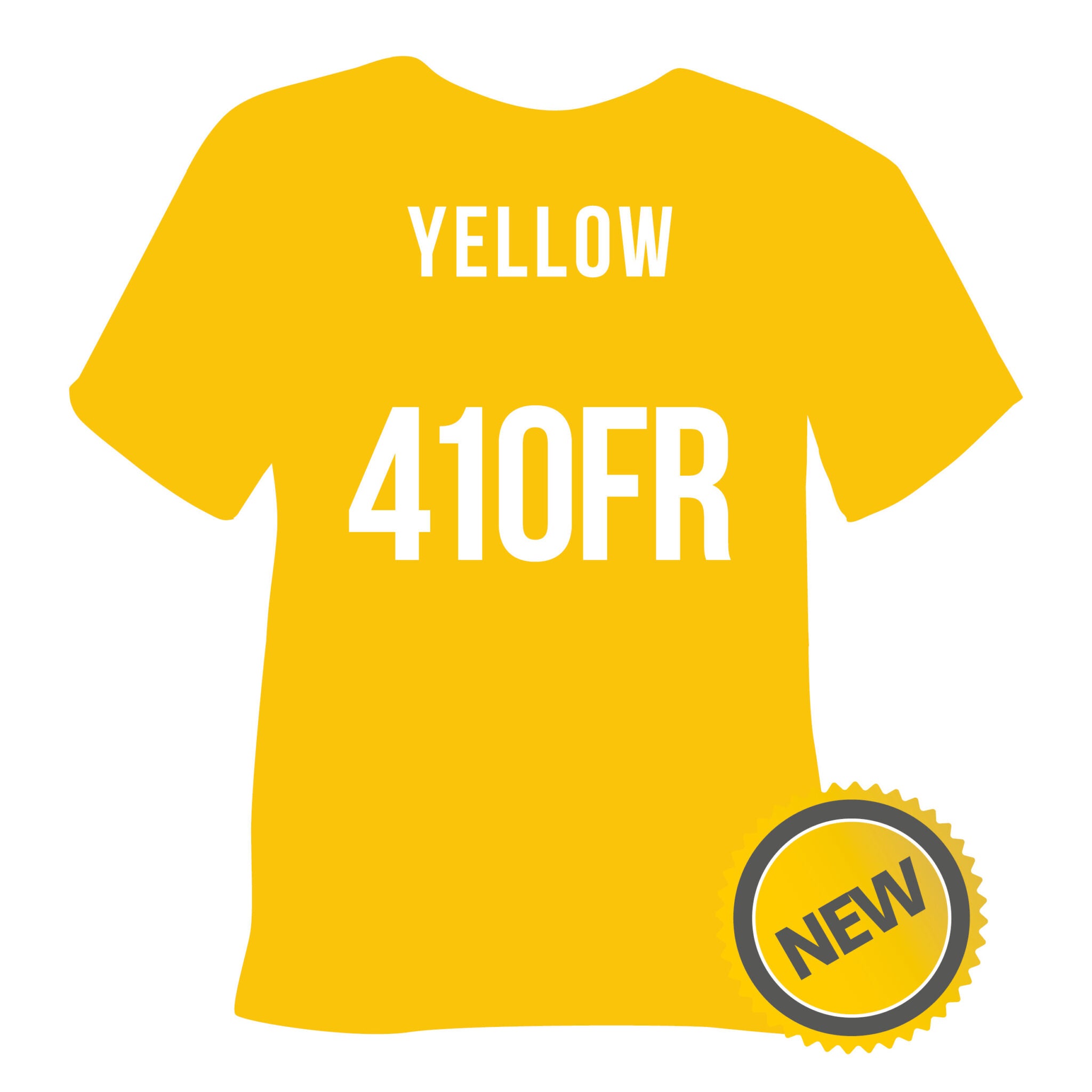 410FR Yellow POLI-FLEX® FLAME RETARDANT Heat Transfer Vinyl color swatch