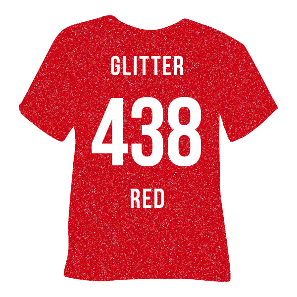 438 Red POLI-FLEX® IMAGE GLITTER Heat Transfer Vinyl color swatch