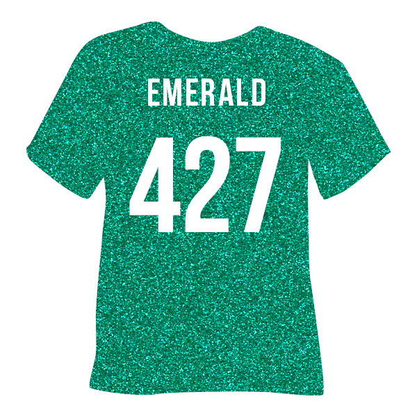 427 Emerald POLI-FLEX® PEARL GLITTER Heat Transfer Vinyl color swatch