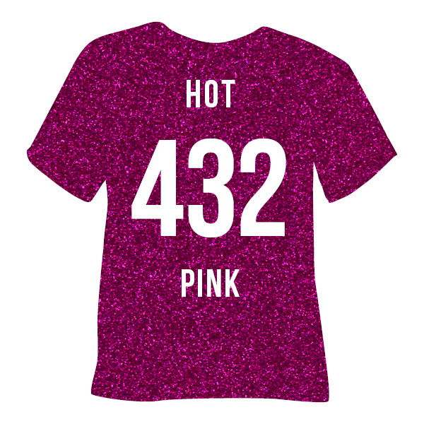 432 Hot Pink POLI-FLEX® PEARL GLITTER Heat Transfer Vinyl color swatch