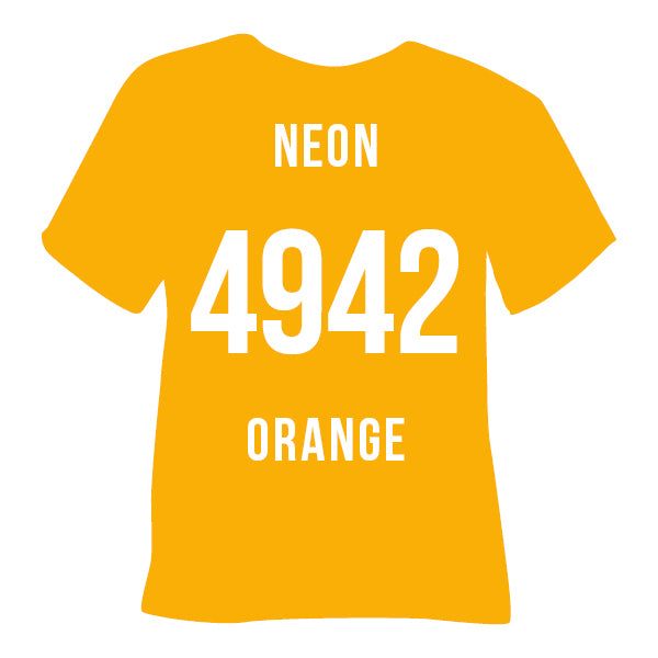 4942 Neon Orange Poli-Flex Turbo Heat Transfer Vinyl (HTV)