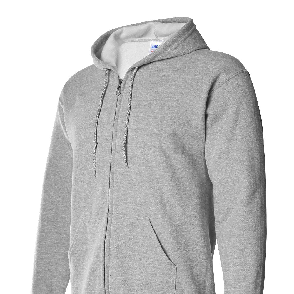 Gildan Adult 50/50 Full Zip Hoodie | Cotton Blend | Unisex Casual