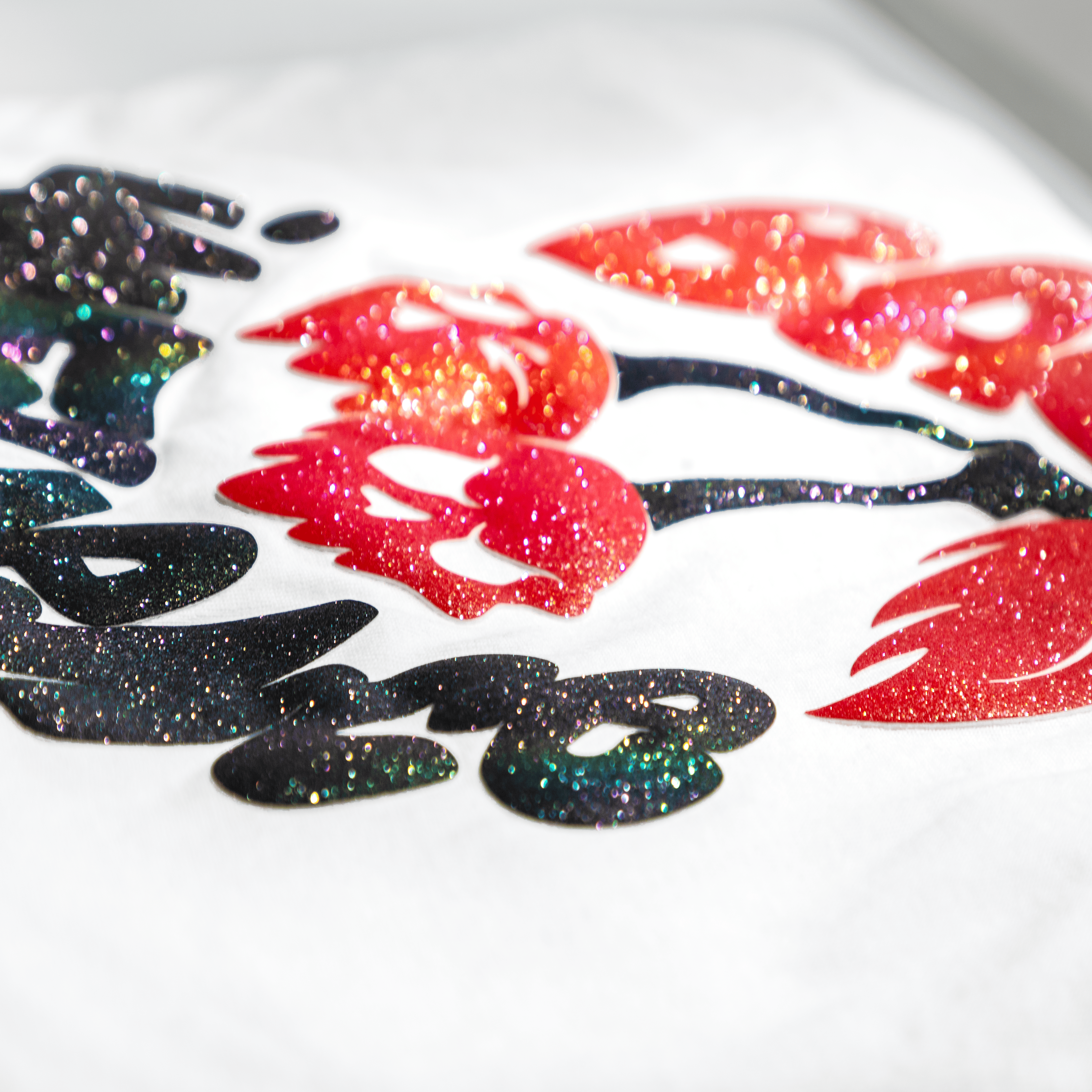 12" Rainbow Black - Siser Glitter Easy Puff Heat Transfer Vinyl