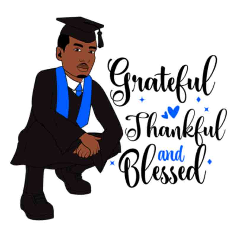 Grateful Graduation Black Man Short (DTF Transfer)