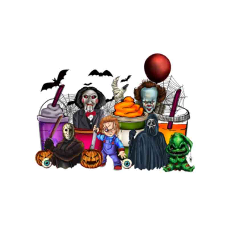 Halloween Characters Coffee Cup (DTF Transfer)