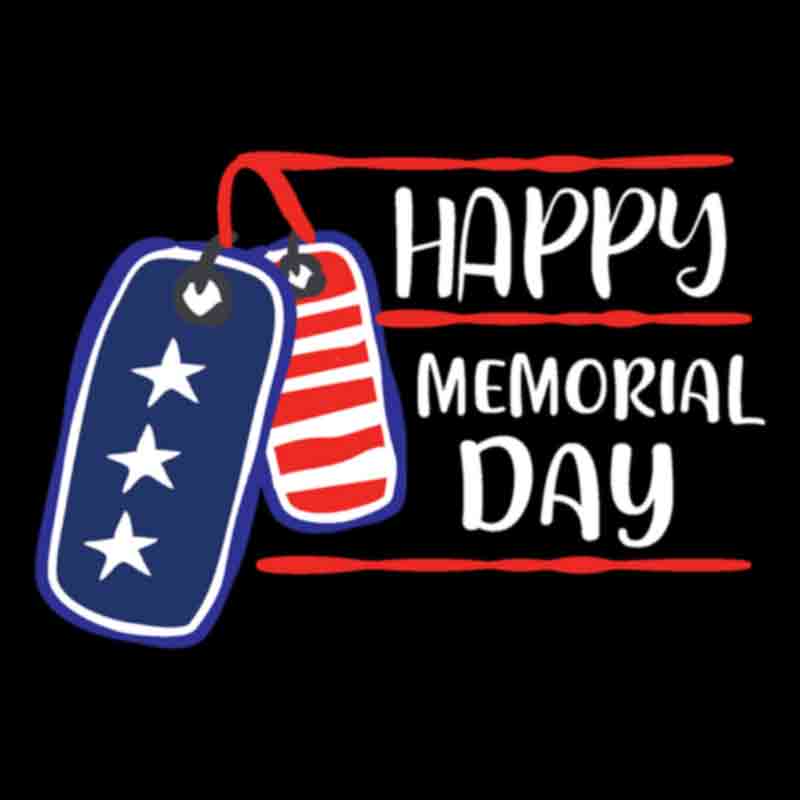 Happy Memorial Day Dog Tags (DTF Transfer)