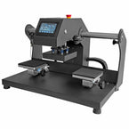 Hyper Stamp 6" x 6" Label Press - Industrial Heavy Duty Heat Press showcasing a smart control touch screen and dual platens for customizable printing applications.