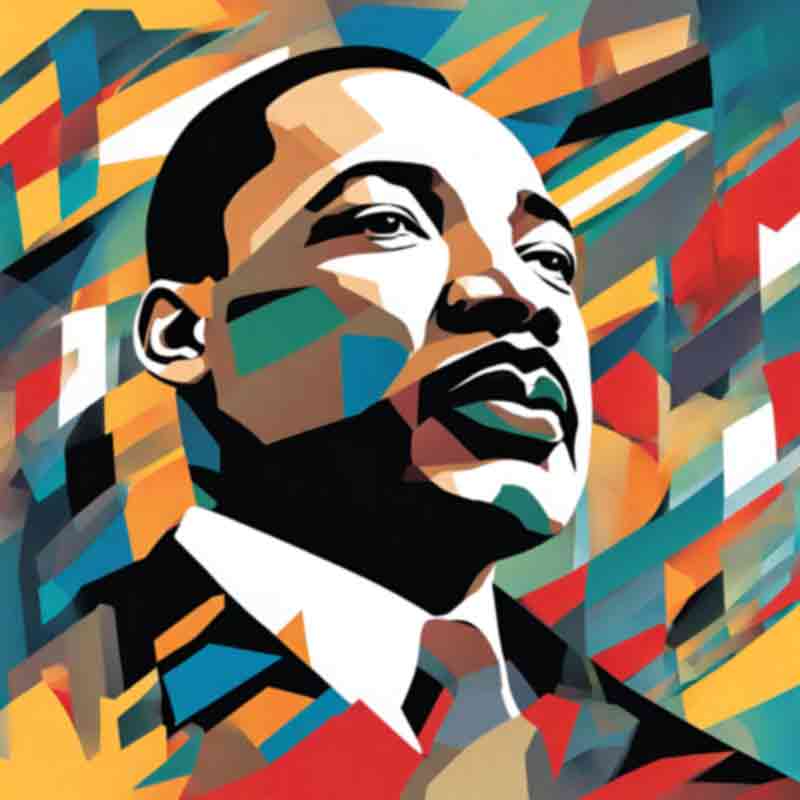 Martin Luther King (MLK), I Have A Dream, Abstract (DTF Transfer)