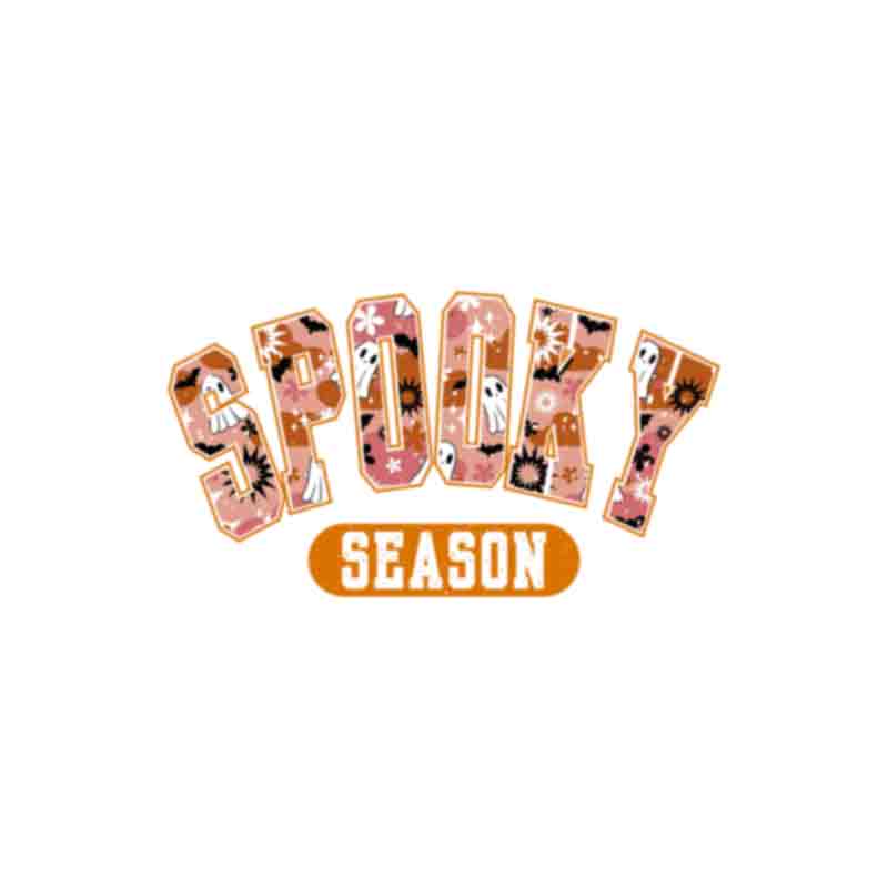 Orange Spooky Season Design Dtf Transfer 