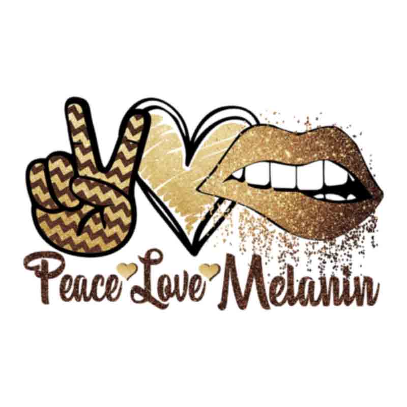 Peace Love Melanin Lips (DTF Transfer)