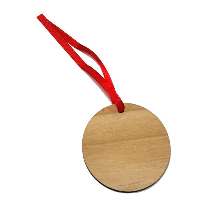 Plywood Round Double-Sided Sublimation Ornament - 3" - 6/Pack