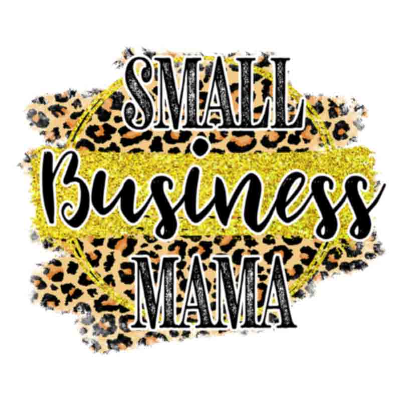 Small Business Mama Yellow Leopard (DTF Transfer)