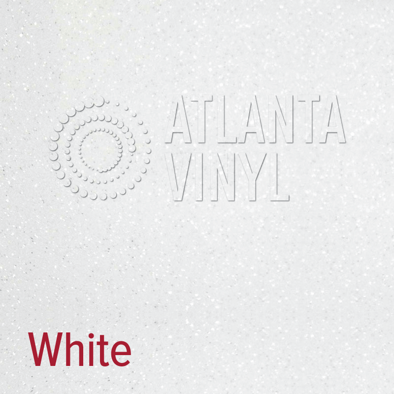 20" White Siser Glitter Heat Transfer Vinyl (HTV)