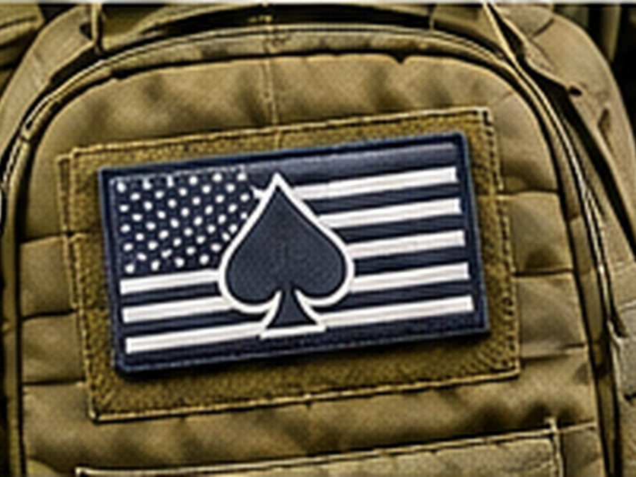 Hook and loop morale patch attached to tactical gear