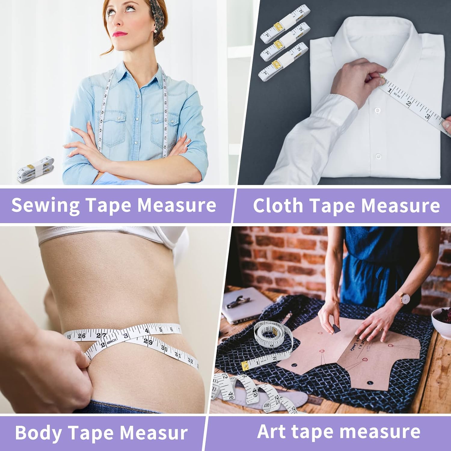 Soft Vinyl Measuring Tape – 60” / 150cm Flexible Double-Sided Ruler