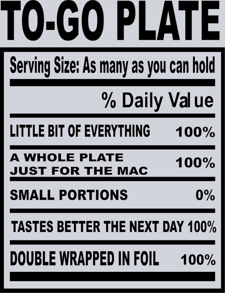 Soul Food - To Go Plate - STK05644