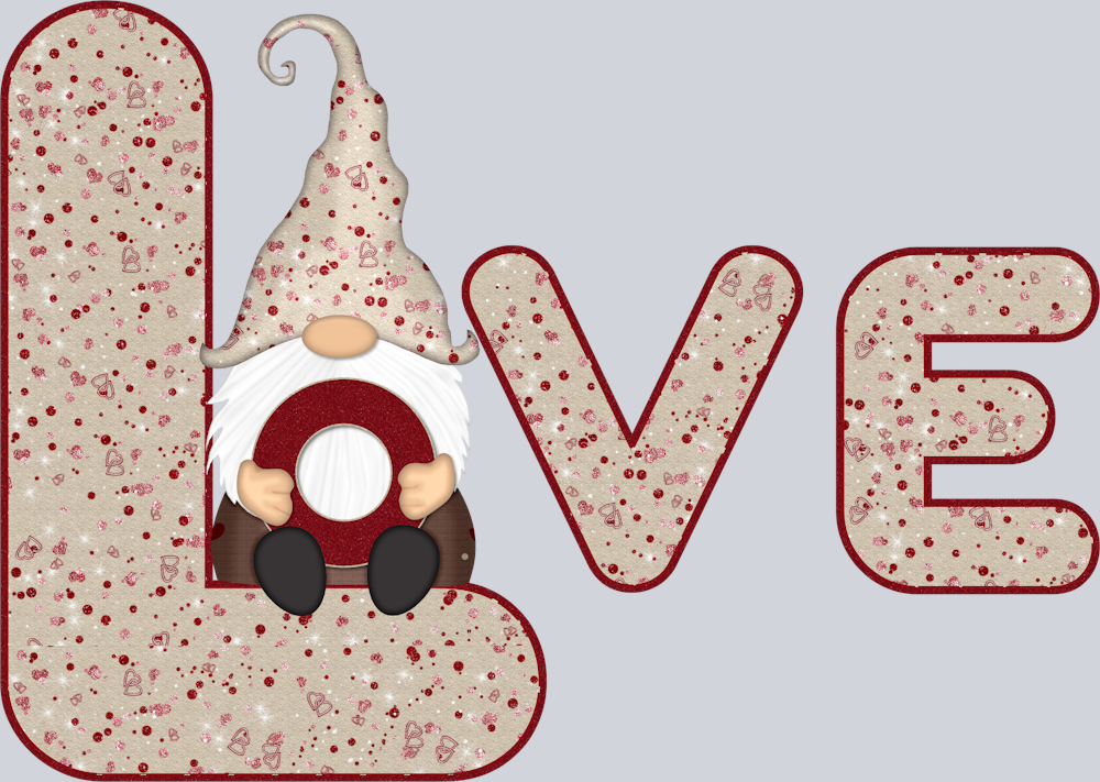 Gnome Love Grey - STK02302