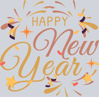 Happy New Year Gold Sparkle - STK02587