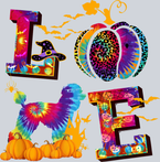 Love Tie Dye Halloween - STK03799