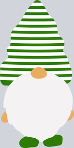 Gnome Green White Stripes - STK02289