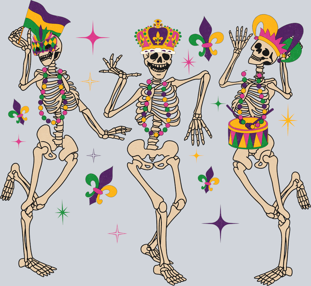 Skeleton Dance Mardi Gras - STK05491