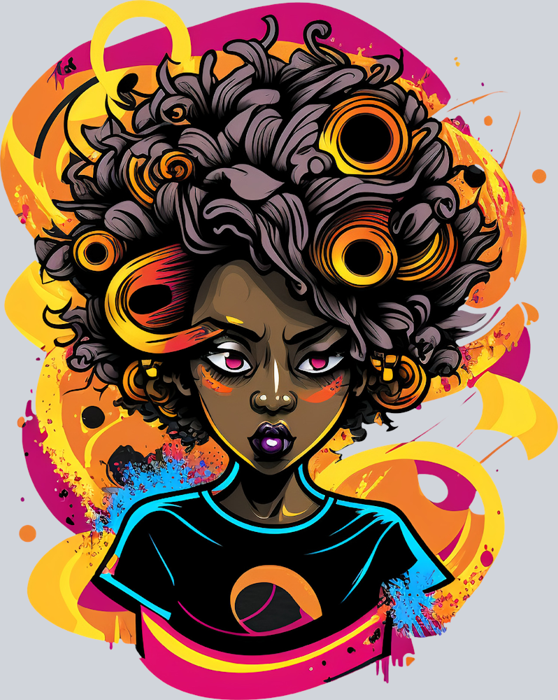 Black Woman Fired Up - STK00974