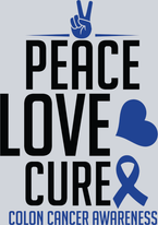 Peace Love Cure Colon Cancer Awareness - STK07447