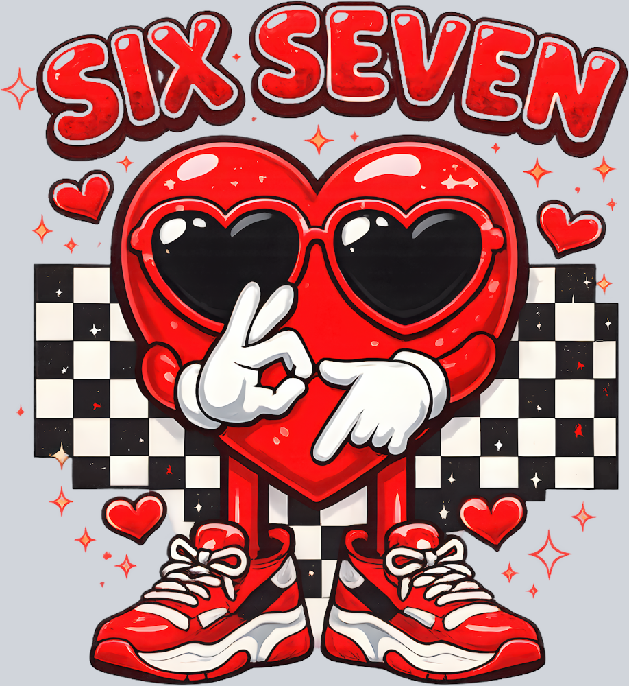 Six Seven Bruh Red Valentine - Atlanta Vinyl