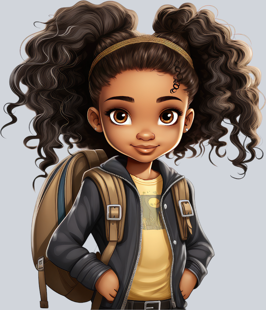 Cute Black Girl Back To School 11 - STK01546