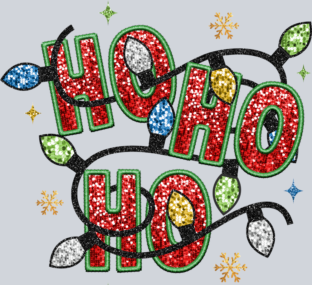 Ho Ho Ho Faux Embroidery - STK02757