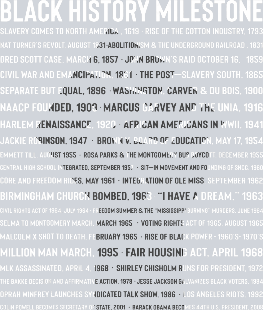 Black History Milestone Words Fist - STK00745